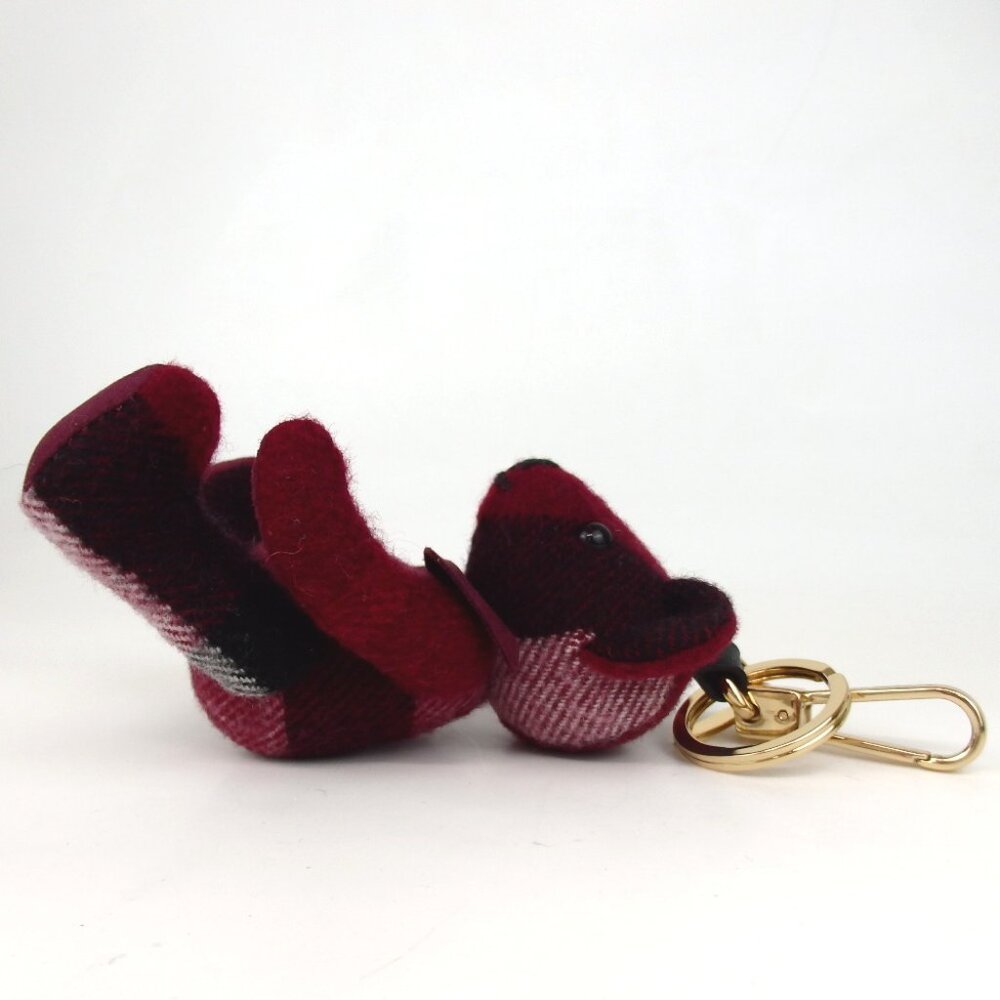 Authentic BURBERRY Teddy bear key ring cotton [Used] - Picture 2 of 8
